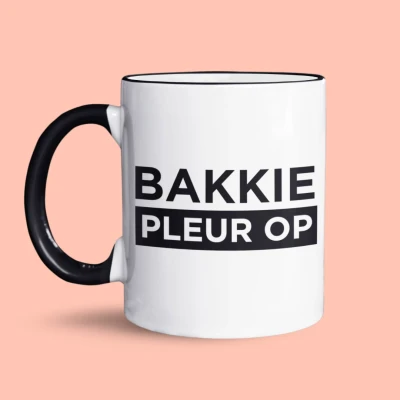Afbeelding van NietMokken.nl Grappige Koffiemok/Beker 325 ml Bakkie Pleur Op Keramische Mok voor Koffieliefhebbers Koffietas Vaatwasser en Magnetronbestendig Aan Beide Zijden Bedrukt Perfect Cadeau Thuis Werk 11 oz Zwarte Variant