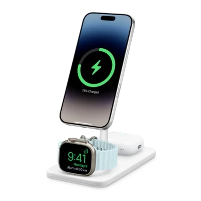Afbeelding van Twelve South HiRise 3 Deluxe in 1 Charging Stand White TS 2425