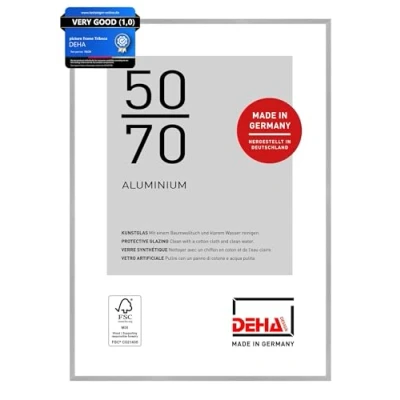 Afbeelding van DEHA Design aluminium fotolijst Tribeca, 50x70 cm, Mat zilver structuur