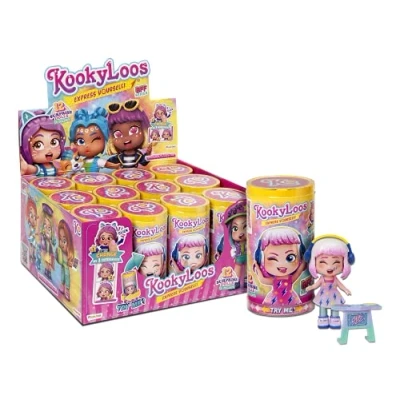 Afbeelding van KOOKYLOOS BFF serie Complete collectie van 12 verzamelverrassingspoppen met modieuze accessoires, schoenen, jurken en speelgoed 3 grappige uitdrukkingen