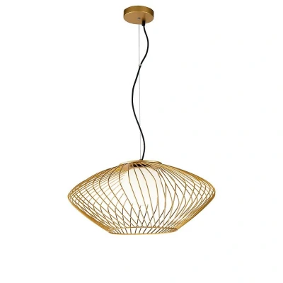 Afbeelding van Maytoni Hanglamp Plec met kooikap in goud