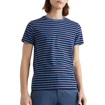 Afbeelding van Tommy Hilfiger Stretch SLIM FIT TEE Tshirt basic, Heren, Maat: XS, Blue coast/desert sky