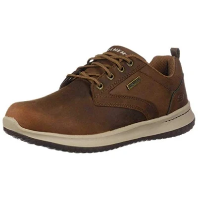 Afbeelding van Skechers DELSON Antigo Oxfords voor heren, Donkerbruin leer, 48.5 EU