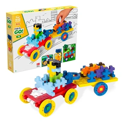Afbeelding van Plus BIG Make &amp; Go! Constructiespeelgoed Set Met Bouwstenen 70 Delige Bouwset Bouwspeelgoed Vanaf 3 Jaar