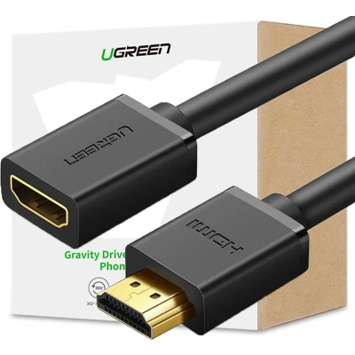 Afbeelding van Ugreen HDMI (mannelijk) (vrouwelijk) 2.0 4K adapterkabel 1m zwart (HD107)