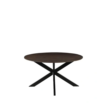 Afbeelding van Label51 Otis eetkamertafel mangohout ø140 cm espresso Hout