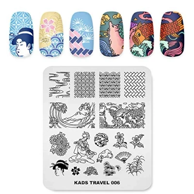 Afbeelding van KADS Nail Stempelen Plaat Reizen Art Stempel Template DIY Afbeelding Manicure Stencil Gereedschap (TR006)