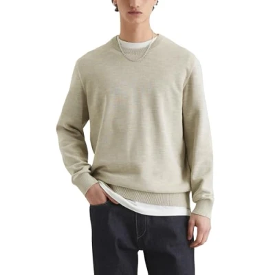 Afbeelding van Marc O&#039;Polo Denim Loose IN DOUBLEFACEQUALITÄT Trui, Heren, Maat: Small, Natural ecru