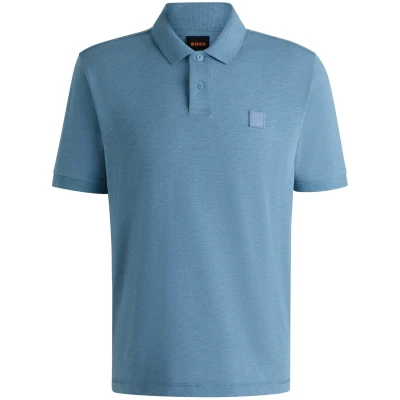 Afbeelding van Hugo Boss polo heren normale fit poloshirt bruin effen