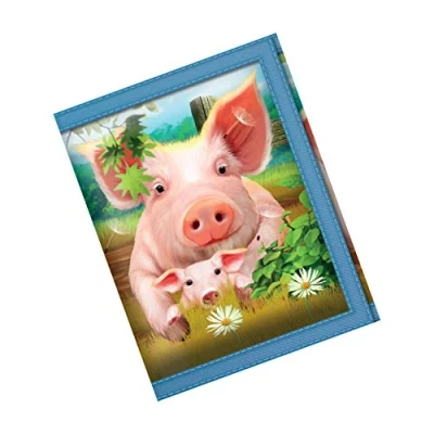 Afbeelding van 3D LiveLife Portemonnees Varkenshok van Deluxebase. boerderij portemonnee. Geld, munten en kaarthouder met artwork gelicentieerd door de beroemde kunstenaar Michael Searle