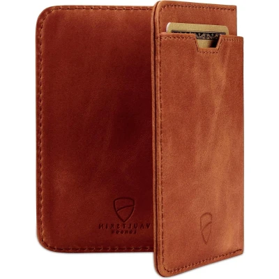 Afbeelding van City Slim Bifold Wallet with RFID Protection Top Quality Italian Leather Vaultskin Ultra Thin Front Pocket Holder Holds up to 9 Cards and Cash