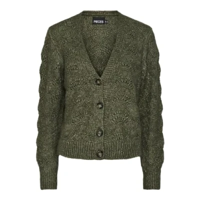 Afbeelding van PIECES Pcbibbi Ls Knit Cardigan Noos Bc, diep lichen green, M