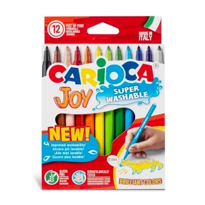 Afbeelding van Viltstiften Carioca Joy set à 12 kleuren