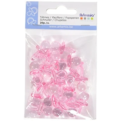 Afbeelding van Artemio roze plastic spenen