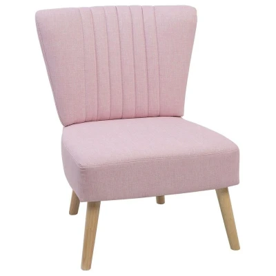 Afbeelding van Beliani Fauteuil VAASA Roze polyester