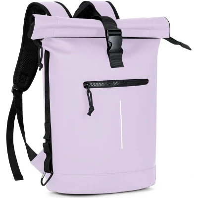 Afbeelding van Ibenzoa® Waterdichte Rolltop Rugzak met Laptopvak voor Dames en Heren, Ideaal Reizen Dagelijks Gebruik