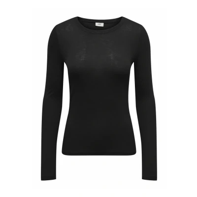 Afbeelding van JdY Jdysuma Wool L/S O Neck JRS Noos Top voor dames, zwart, XS