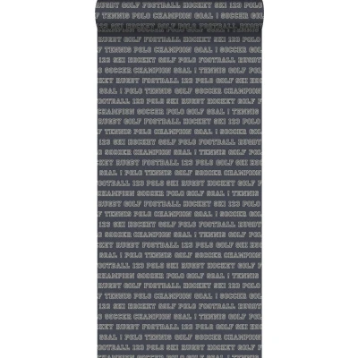Afbeelding van Leen Bakker ESTAhome Behang Sport Teksten Verd Blauw 53cm X 10,05 M Vlies
