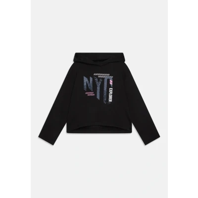 Afbeelding van NAME IT KIDS hoodie NKFVIALA met printopdruk zwart