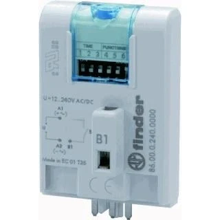 Afbeelding van Finder tijdmoduul multifunctie 12 240vac dc past naast relais in aansluitvoeten 90 02 03 92 86 00 0 240 0000
