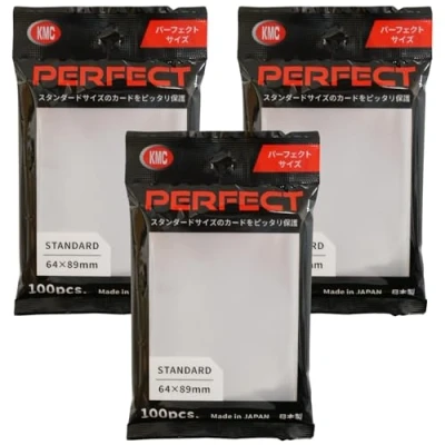 Afbeelding van KMC 100 pochettes Card Barrier Perfect Size Soft Sleeves, 3 Packs/Totaal 300 [Komainu Dou Origineel Pakket]