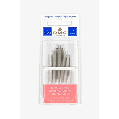 Afbeelding van DMC 1765 3/9 borduurnaalden, 16 stuks per verpakking.