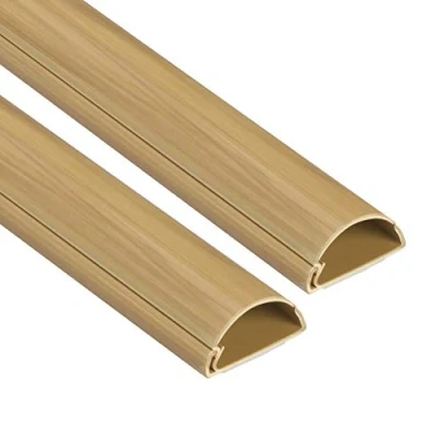 Afbeelding van D Line 1D3015O 2PK Mini zelfklevend kabelgoot, decoratieve zelfklevende kabelafwerking, elektra netjes wegwerken, kabelmanagement, populaire kabelbeheeroplossing 2 x 30 mm (B) 15 (H) 1 meter lengte (2 meter) eikenafwerking (bruin)