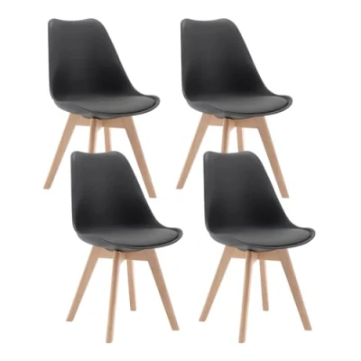 Afbeelding van WOLTU 4 x eetkamerstoelen gebruikt voor keukens, woonkamer, slaapkamer, grijs BH29gr