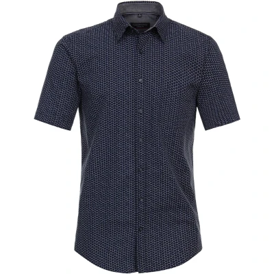 Afbeelding van Casa Moda Casual Fit Overhemd Korte mouw donkerblauw