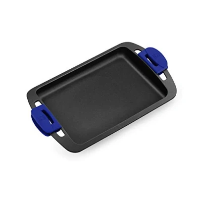 Afbeelding van BRA ADVANCED Gladde grillplaat, 40 cm, gegoten aluminium met antiaanbaklaag, versterkt voor uitstekende prestaties en krasbestendigheid, meerkleurig