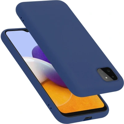 Afbeelding van Cadorabo Hoesje geschikt voor Samsung Galaxy A22 5G Case in LIQUID BLAUW Beschermhoes TPU silicone Cover