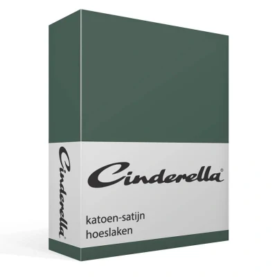 Afbeelding van Cinderella Sundays Hoeslaken (tot 25 cm) Satijn 80x200 cm Green