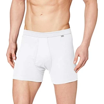 Afbeelding van HUBER Heren broek korte pijpen met gulp hipster, wit (wit 0500)., XXL