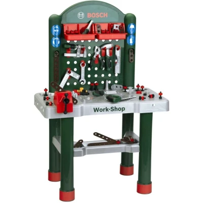 Afbeelding van Klein Toys Bosch werkplaats 82 onderdelen incl. leerfuncties, bankschroef, opbergmogelijkheden en hoogwaardige accessoires multicolor