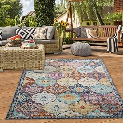 Afbeelding van Teppich Traum Oosters tapijt buiten woonkamer ornamenten kleurrijke afmeting 160x230 cm