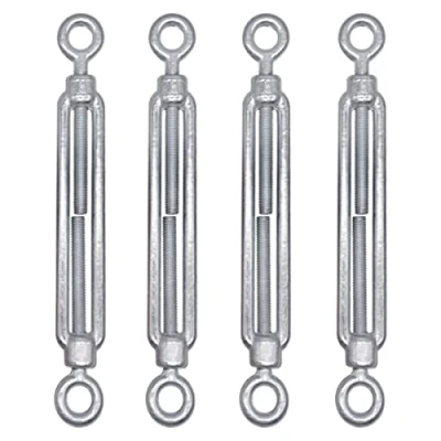 Afbeelding van (Pack van 4 stuks) Spanschroef draadspanner M8, verstelbare spangespen oog en oog, touw kabelspanning (4 stuks, M8)