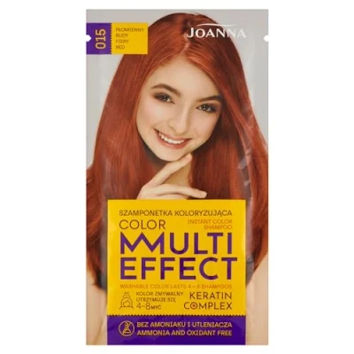 Afbeelding van Joanna Multi Effect Keratin Complex Color Instant Shampoo 015 Flame Rudy 35G