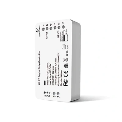 Afbeelding van GLEDOPTO WLED LED Light Strip Controller 5 24V WiFi APP Controle Over 100 Dynamische Verlichting Modes DIY 800 IC voor RGB RGBW WS2812B WS2811 SK6812 TM1814 WS2813 WS2815 Geen behoefte Hub