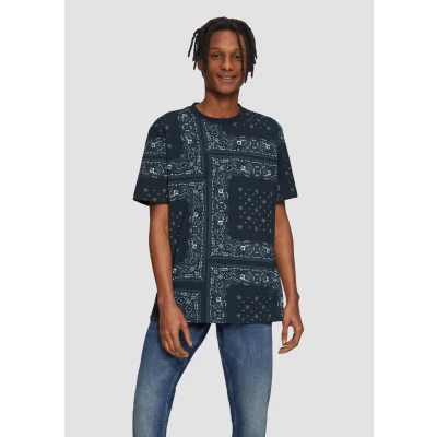 Afbeelding van QS Tshirt print, Heren, Maat: Small, Navy