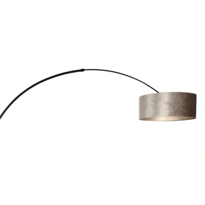 Afbeelding van Steinhauer Vloerlamp Sparkled light 8128 zwart kap zilveren velours