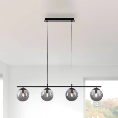 Afbeelding van Just Light Zwarte hanglamp Big Widow 4 lichts 14604 18