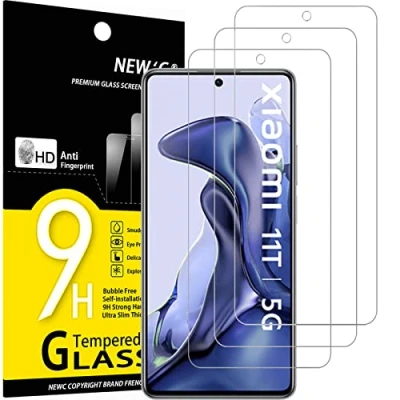 Afbeelding van NEW&#039;C 3 Stuks, Screen Protector voor Xiaomi 11T 5G / Pro 5G, Gehard Glass Schermbeschermer Film 0.33 mm ultra transparant, resistent