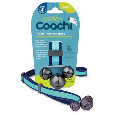 Afbeelding van Coachi Toilet Training Bells Hondenopvoeding Navy Lichtblauw