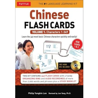 Afbeelding van Chinese Flash Cards Kit Volume 1 /anglais: HSK Levels &amp; 2 Elementary Level: Characters 349 (Online Audio for each word Included)