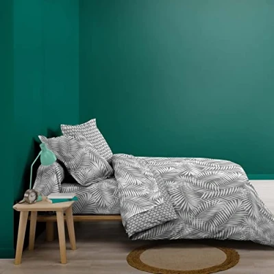 Afbeelding van douceur d&#039;intérieur, Dekbedovertrek (240 x 220 cm) Botania Grijs, 100% Katoen