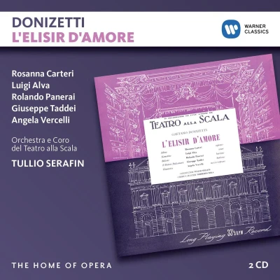 Afbeelding van Tullio Serafin / Rosanna Carteri Luigi Alva Rolando Panerai Giuseppe Taddei Angela Vercelli Donizetti: Lelisir Damore (home Of Opera)