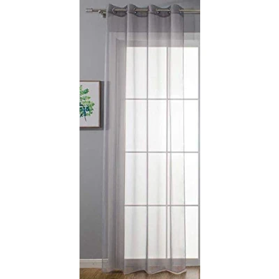 Afbeelding van Ooggordijn transparant »Uni« gordijn HxB 145x140 cm grijs stores oogjes loodbandsluiting woonkamer, 20332 cn