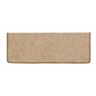 Afbeelding van casa pura Trapmatten voor binnen, 15 stuks, rechthoekig, zelfklevend, in sisal look, traptreden, naturel, 65 x 23,5 cm, calcuta