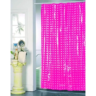Afbeelding van MSV 141047 douchegordijn, PVC en kunststof, polypropyleen, 12 ringen, 180 x 200 0,1 cm, fuchsia