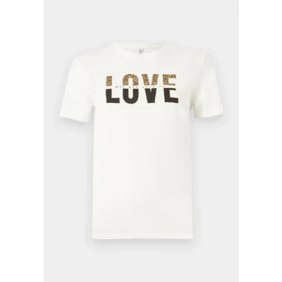 Afbeelding van ONLY Onltanya LIFE Print Tshirt print, Dames, Maat: XS, Cloud dancer